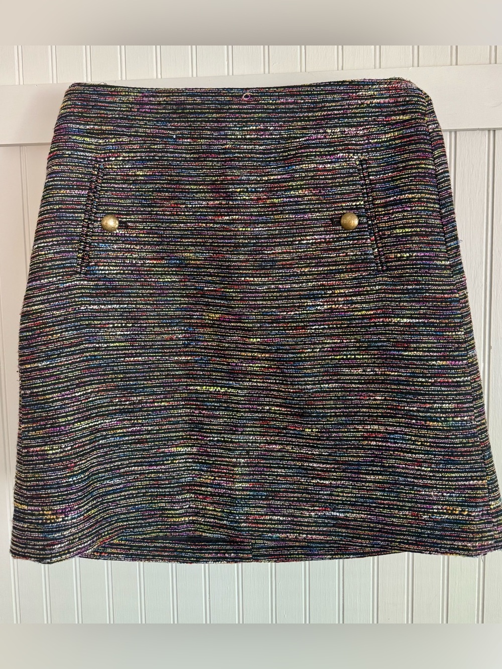 Loft Colorful Tweed Mini Skirt Size 0